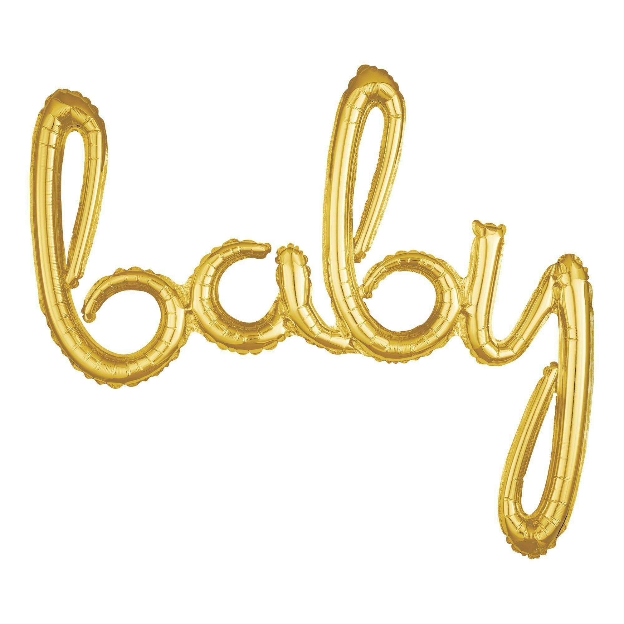 Amscan BALLOONS 820 Foil Balloon Script Phrases "Baby" Gold