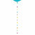 Amscan BALLOONS 970 Colorful Circles Balloon Tail