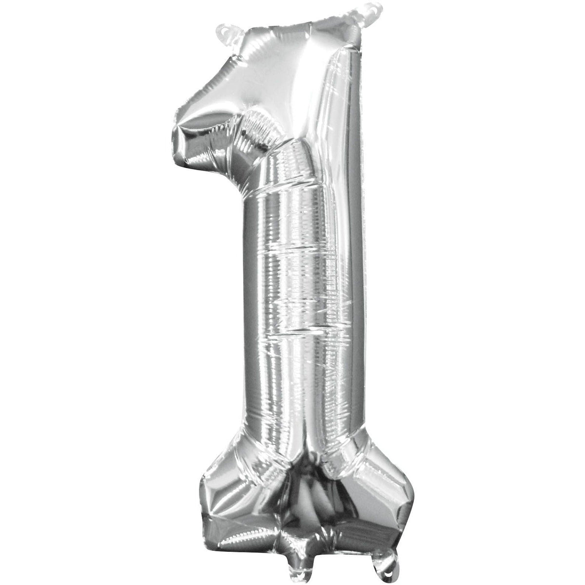 Amscan BALLOONS Balloon Air-Filled Number &quot;1&quot;- Silver