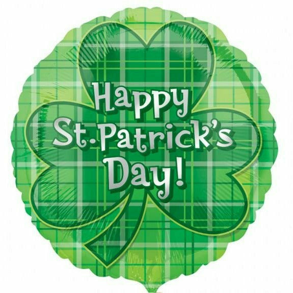 Amscan BALLOONS C010 Happy St. Patrick&#39;s Day Plaid Mylar Balloon