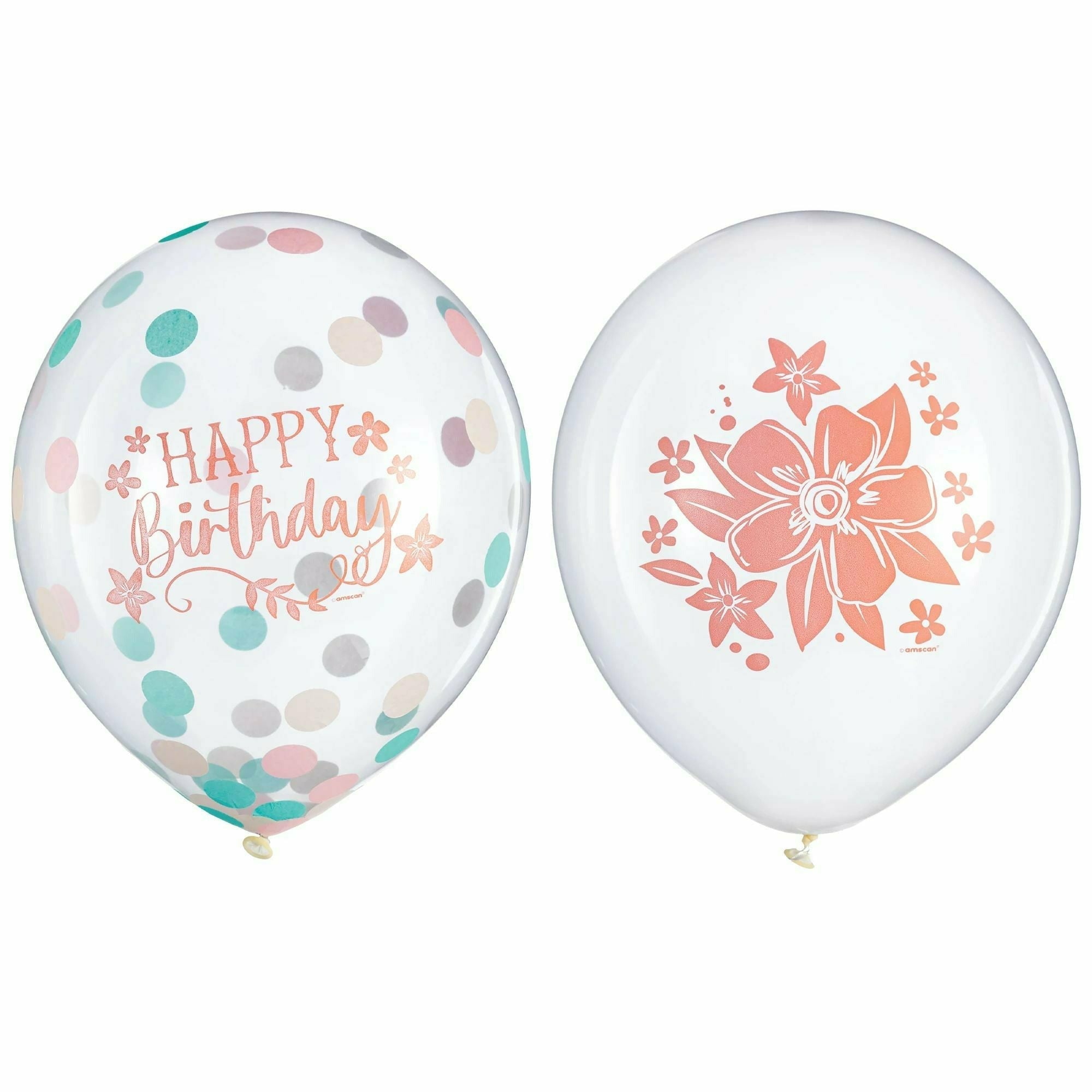 Amscan BALLOONS Free Spirit Confetti Latex Balloons