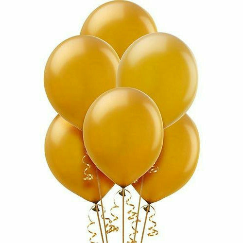 Amscan BALLOONS Gold Pearl Latex Balloons 15ct, 12in