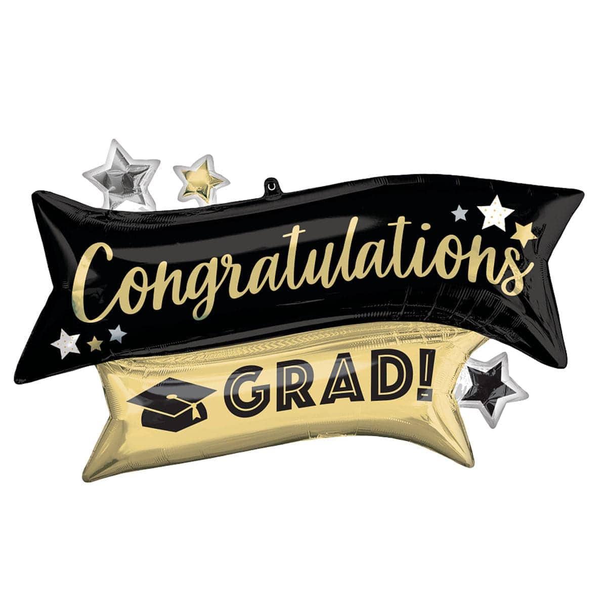 Amscan BALLOONS Graduation Supershape Foil Balloon &quot;Congratulations Grad!&quot;, 38 in