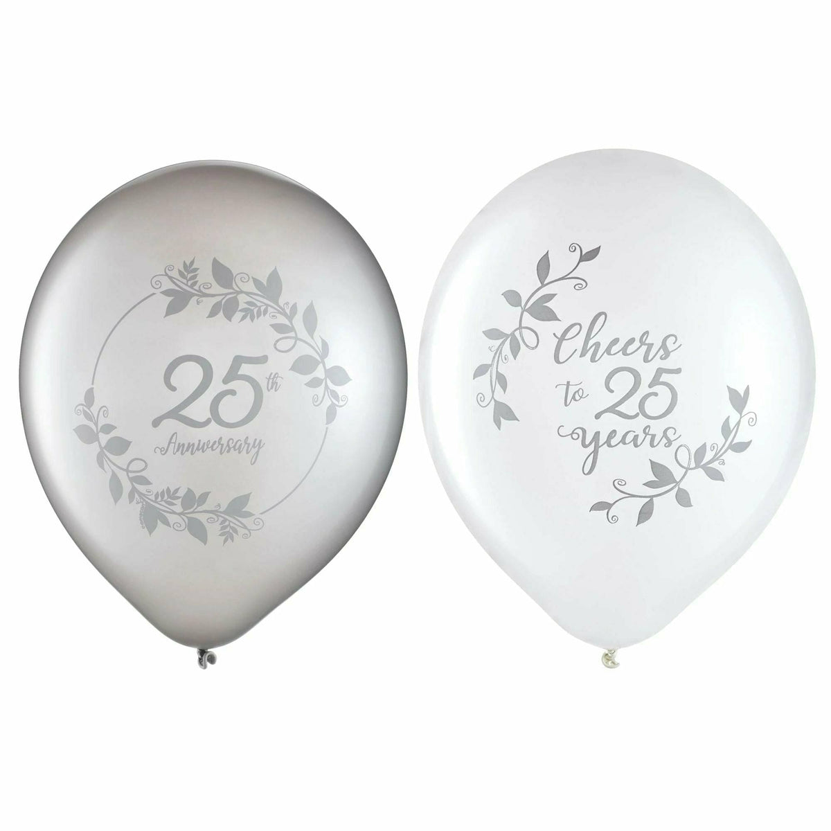 Amscan BALLOONS Happy 25th Anniversary Latex Balloons