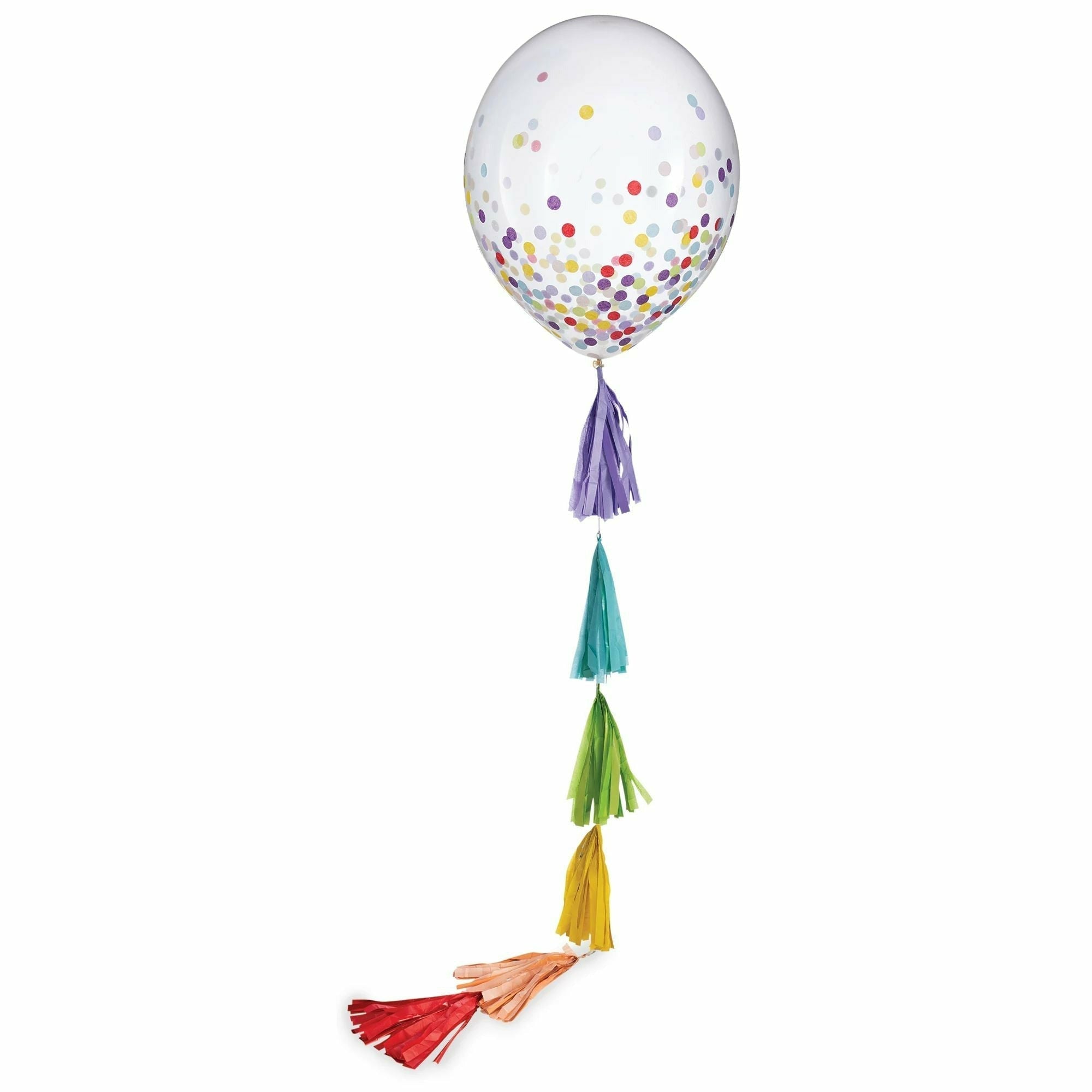 Amscan BALLOONS Latex Balloon w/ Tassel Balloon Tail Rainbow