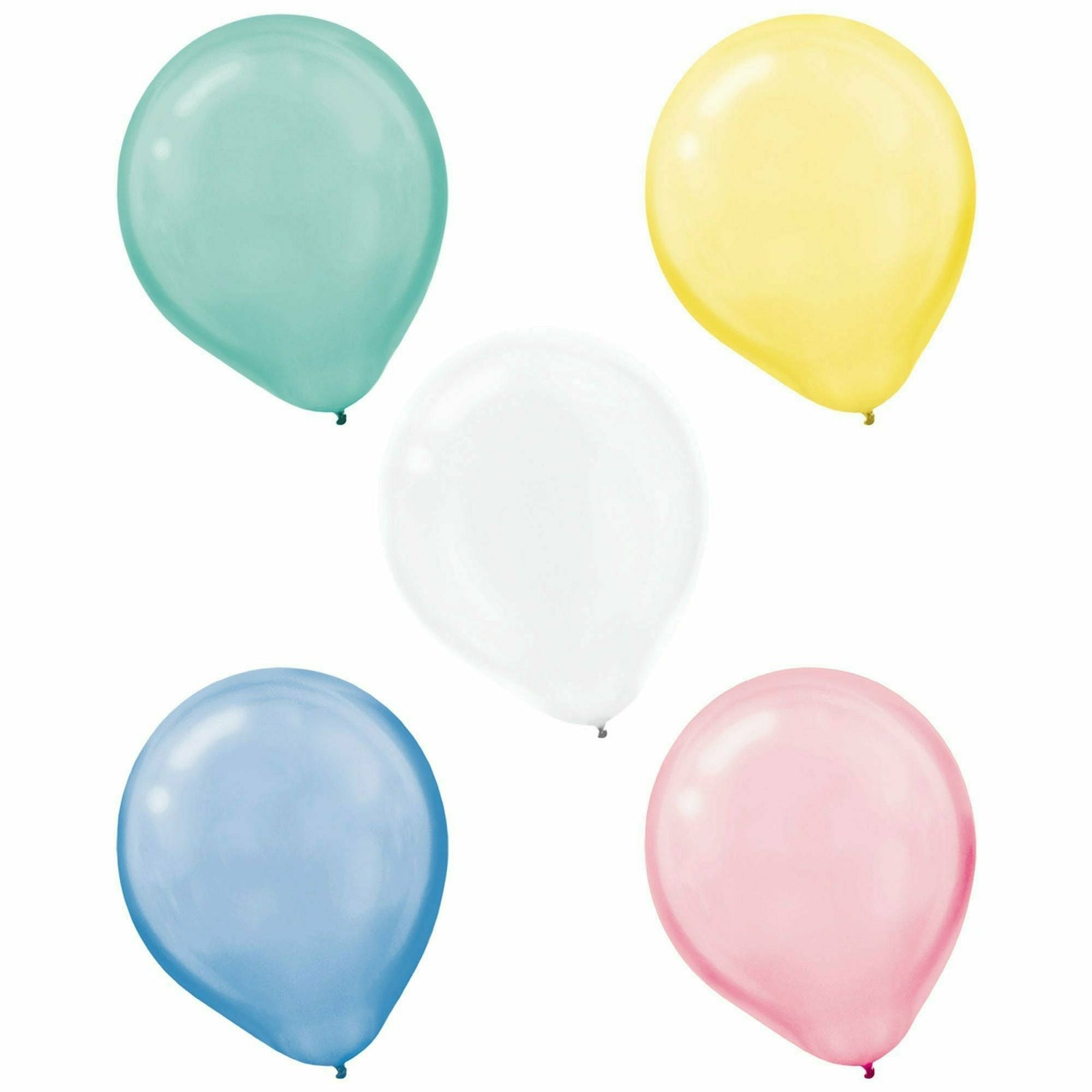 Amscan BALLOONS Pastel Assorted Pearl Latex Balloons - Packaged