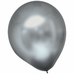 Amscan BALLOONS Platinum Satin Luxe / Helium Filled Satin Luxe Latex Balloons 6ct, 11"