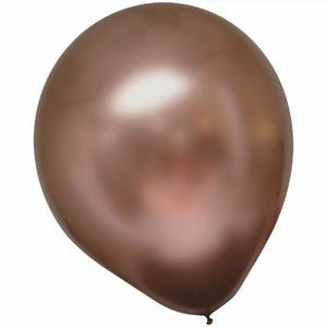 Amscan BALLOONS Rose Copper Satin Luxe / Helium Filled Satin Luxe Latex Balloons 6ct, 11"