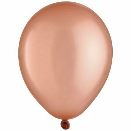 Amscan BALLOONS Rose Gold Pearlized Solid Color Bulk Helium Quality 12" Latex Balloons, - 100 Count