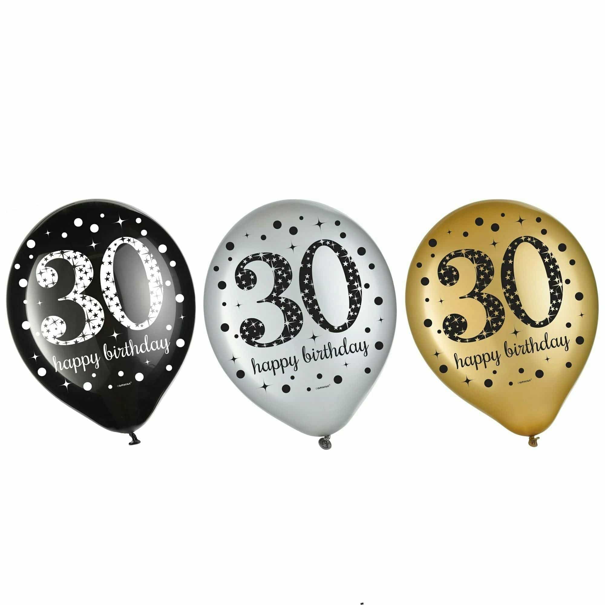 Amscan BALLOONS Sparkling Celebration 30 Latex Balloons