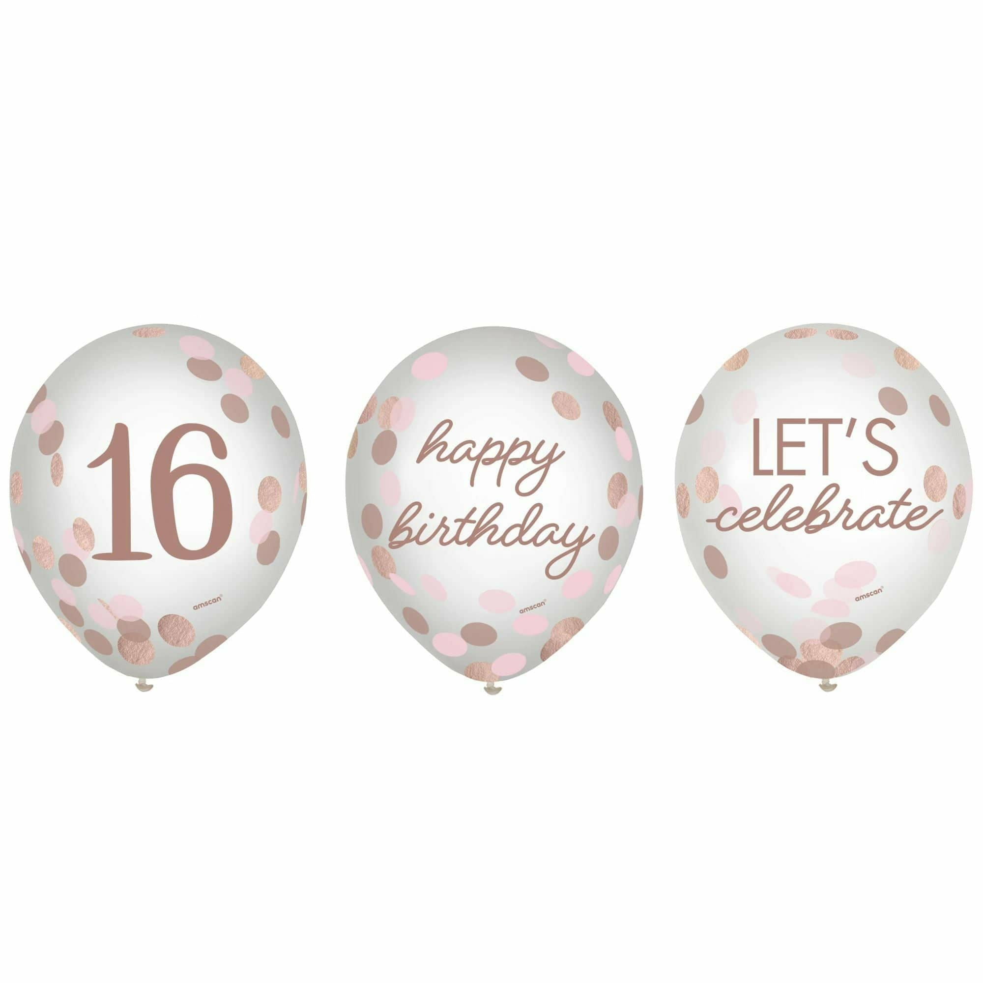 Amscan BALLOONS Sweet Sixteen Confetti Balloon
