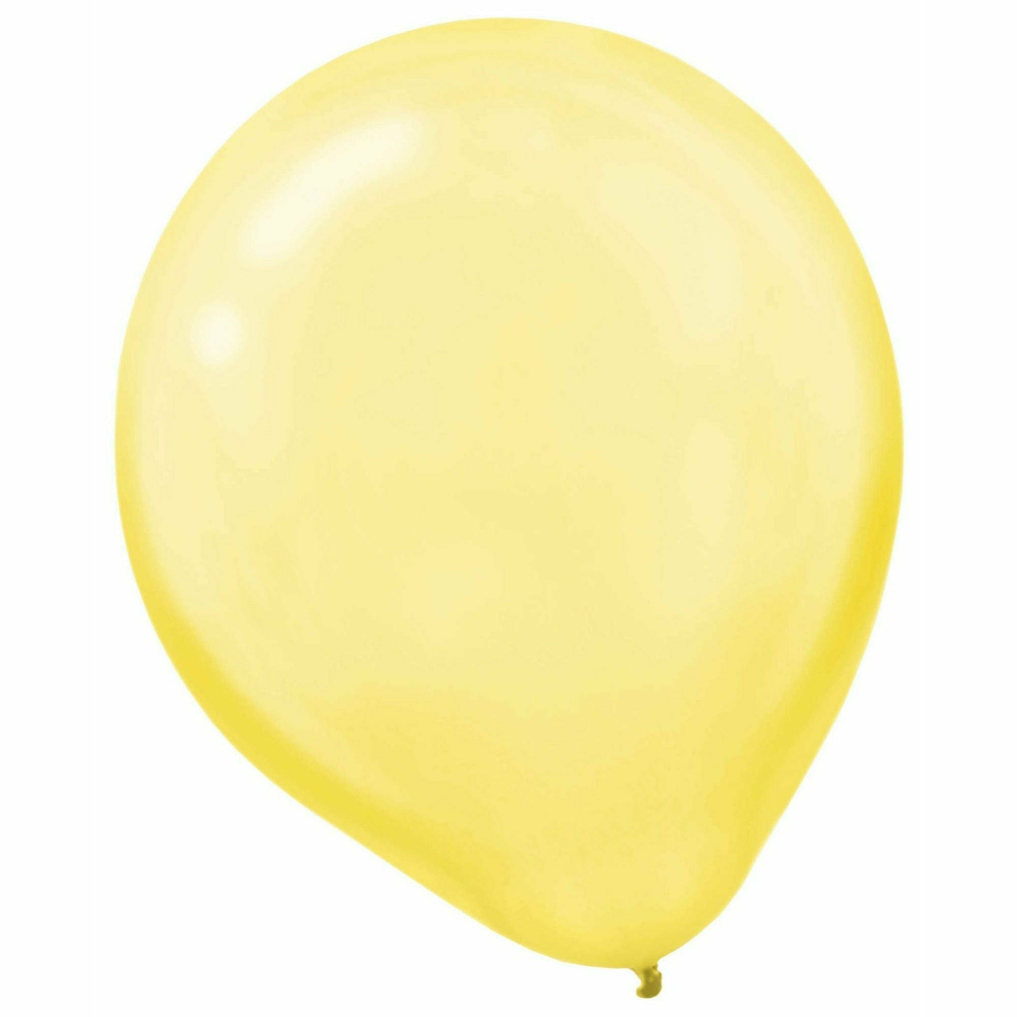 Amscan BALLOONS Yellow Sunshine Pearl Latex Balloons - Packaged