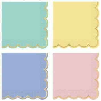 Amscan BASIC 4 ASSORTED COLOR LUNCHEON NAPKIN