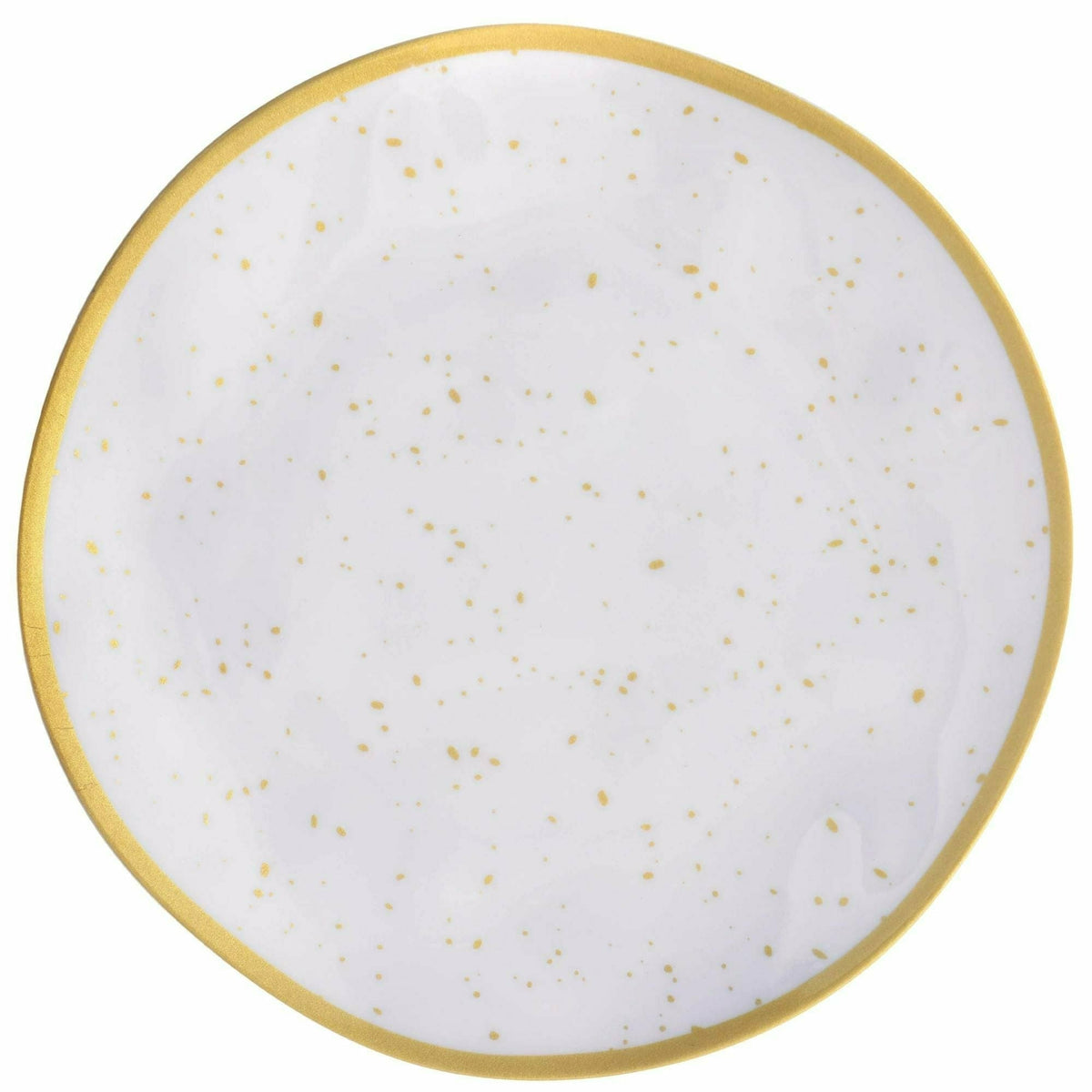 Amscan BASIC Appetizer Plastic Plate, 6 1/4&quot; - Gold