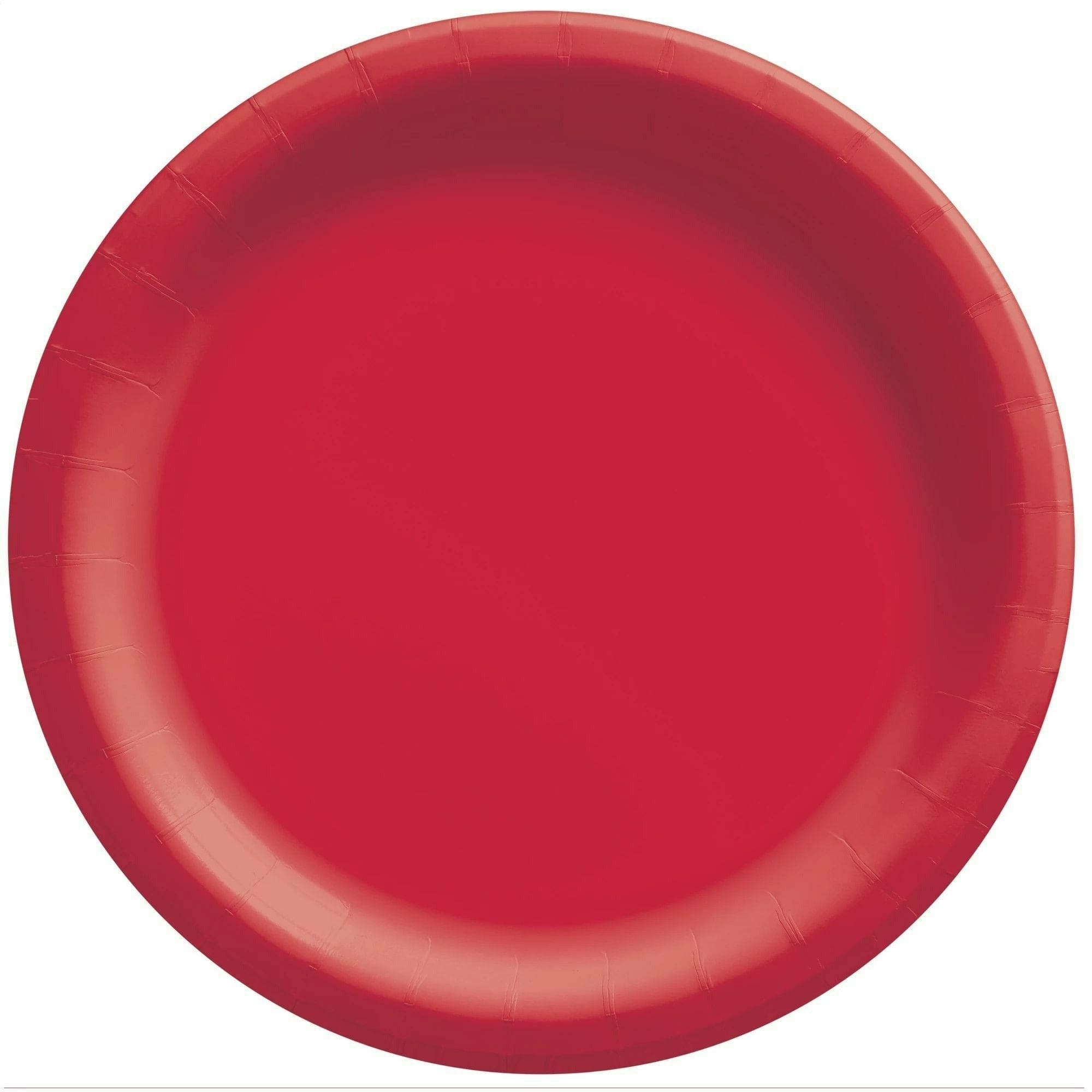 Amscan BASIC Apple Red - 10" Round Paper Plates, 50 Ct.