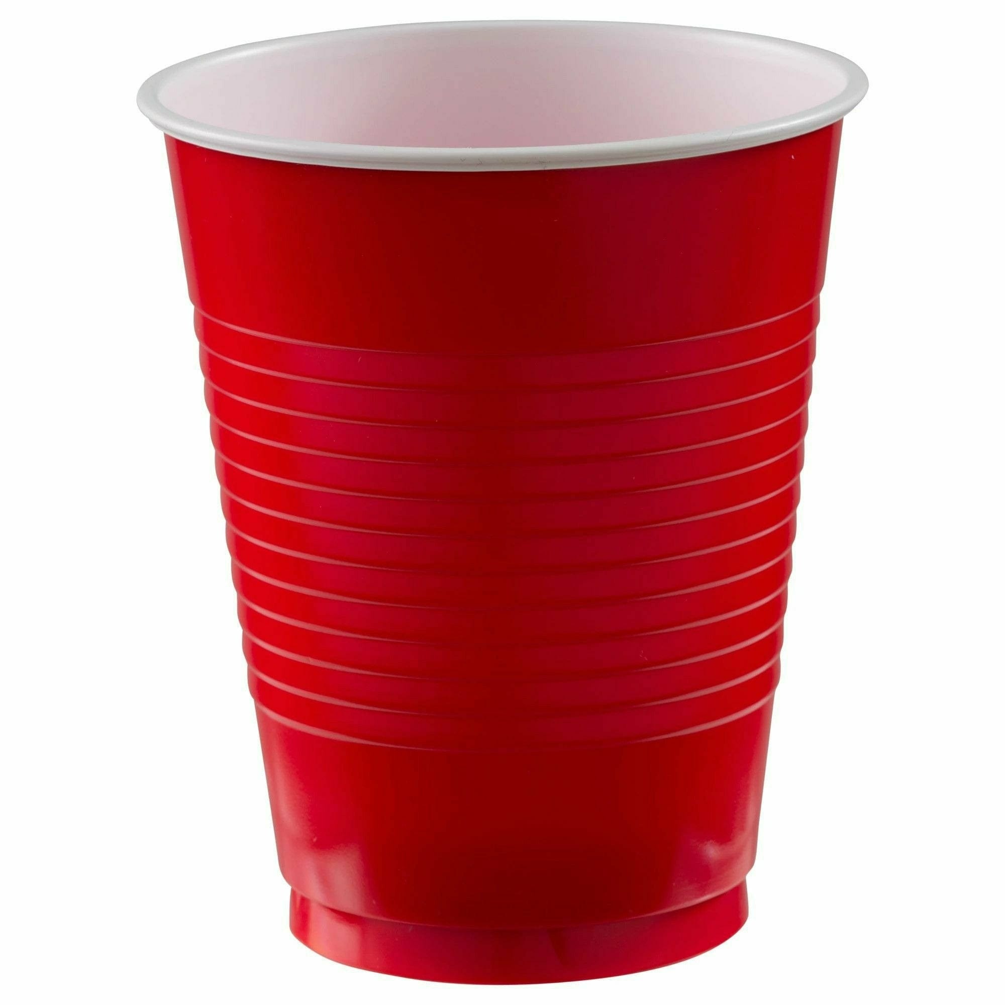 Amscan BASIC Apple Red - 18 oz. Plastic Cups, 20 Ct.