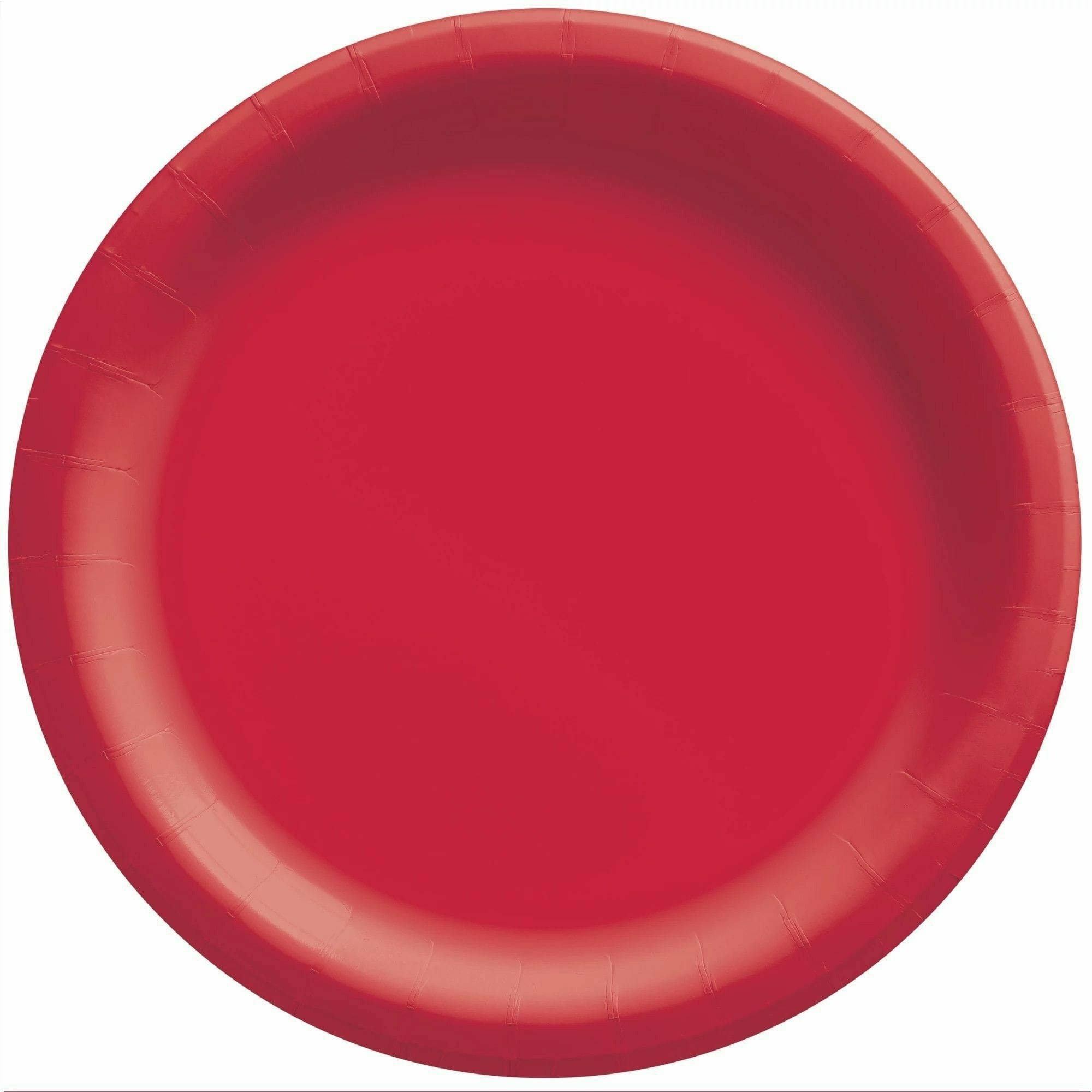 Amscan BASIC Apple Red - 8 1/2" Round Paper Plates, 20 Ct.
