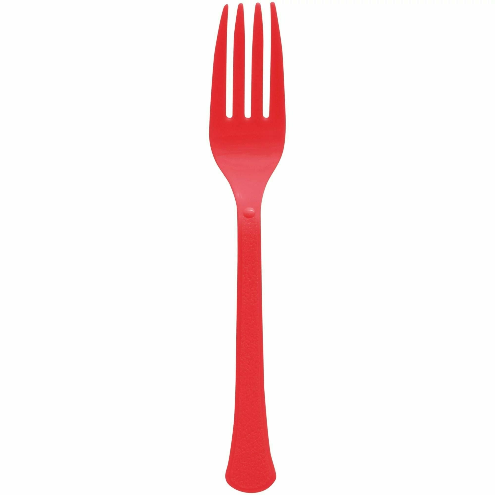 Amscan BASIC Apple Red - Boxed, Heavy Weight Forks, 20 Ct.