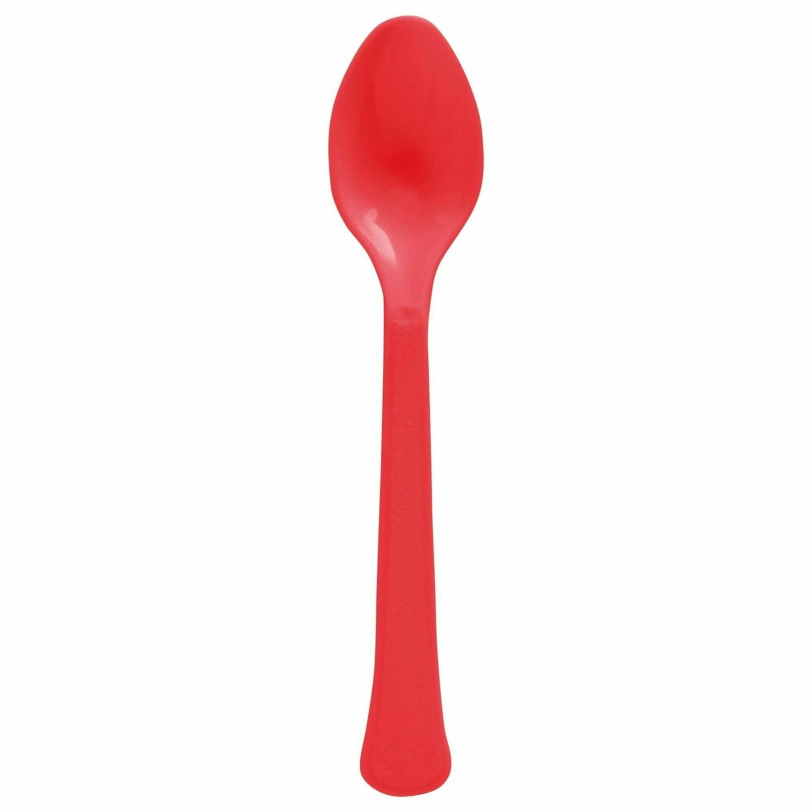 Amscan BASIC Apple Red - Boxed, Heavy Weight Spoons, High Ct.