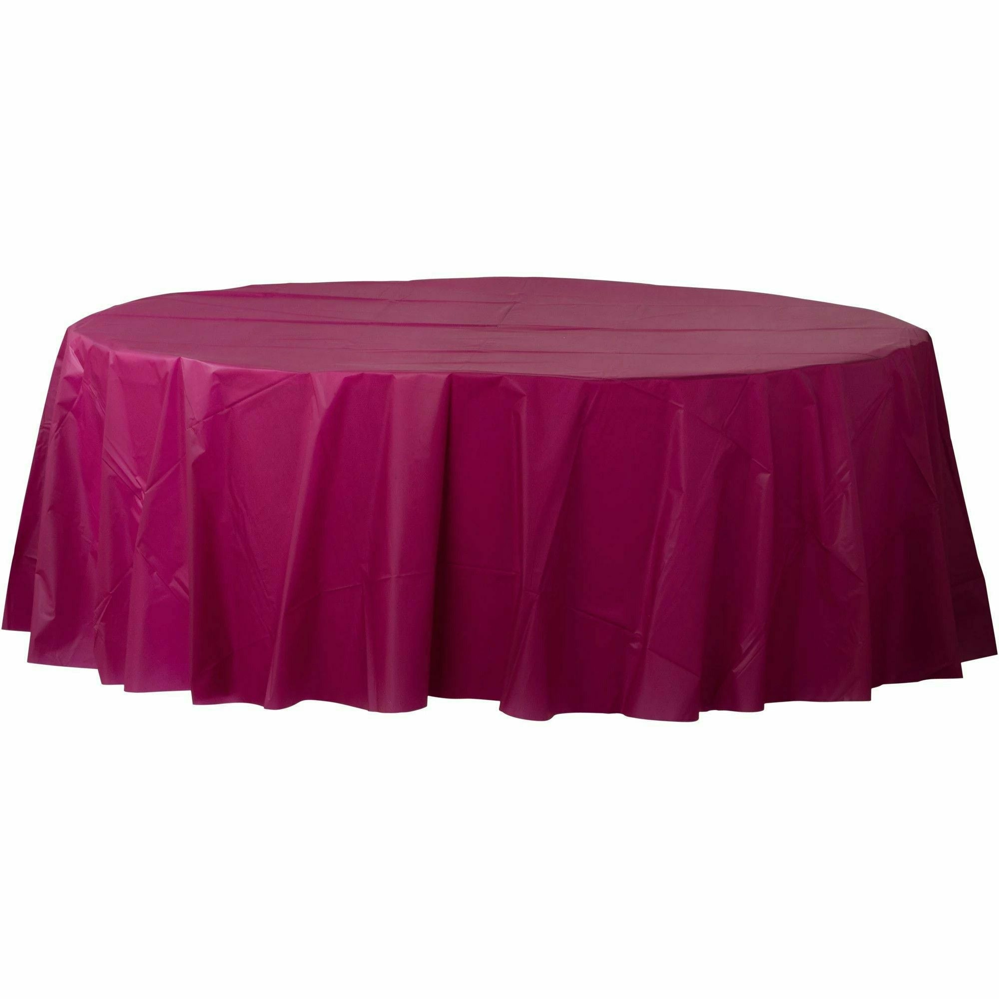 Amscan BASIC Berry - 84" Round Plastic Table Cover
