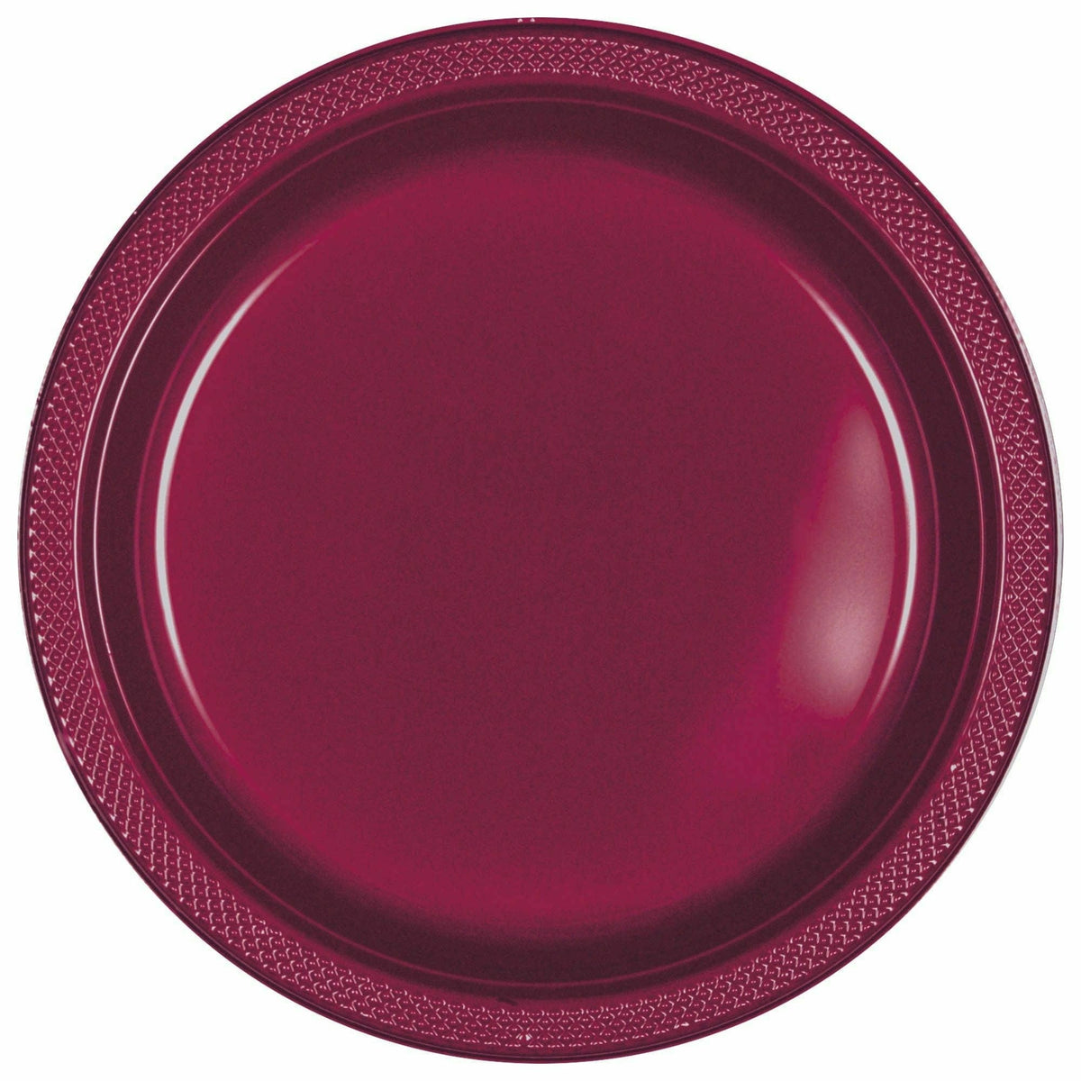 Amscan BASIC Berry Plastic Plates, 7&quot;