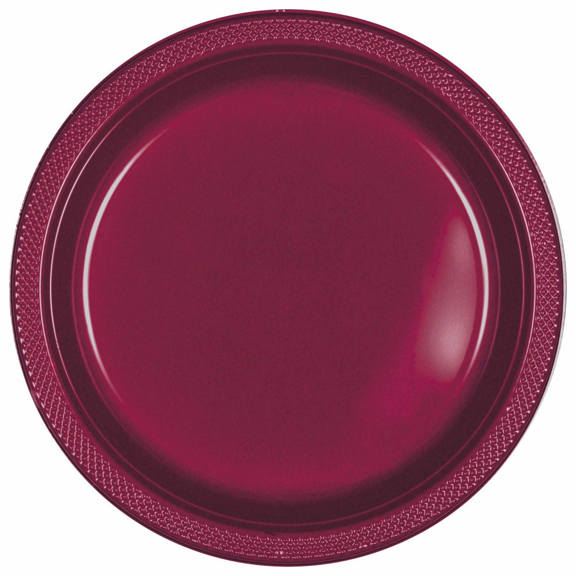 Amscan BASIC Berry Plastic Plates, 7"