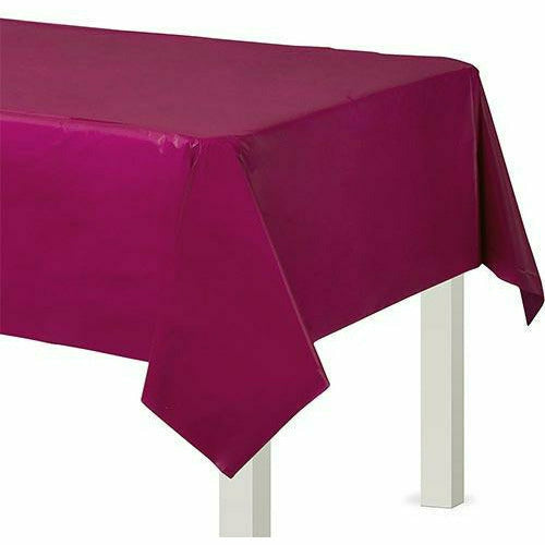 Amscan BASIC Berry Plastic Table Cover 54x108