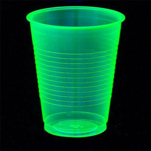 Amscan BASIC Big Party Pack Black Light Neon Green Plastic Cups 50ct
