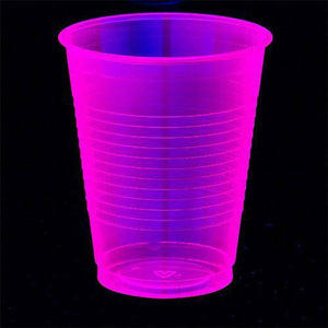 Amscan BASIC Big Party Pack Black Light Neon Pink Plastic Cups 50ct
