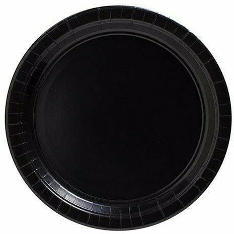 Amscan BASIC Big Party Pack Black Paper Lunch Plates 50ct