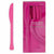 Amscan BASIC Big Party Pack Bright Pink Premium Plastic Knives 100ct