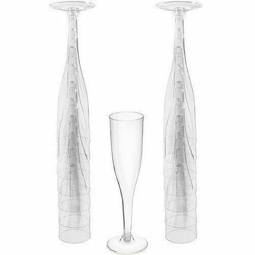 Amscan BASIC Big Party Pack CLEAR Plastic Champagne Flutes 20ct