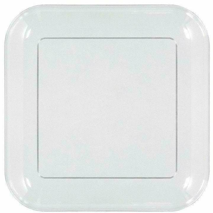 Amscan BASIC Big Party Pack CLEAR Plastic Dessert Plates 32ct