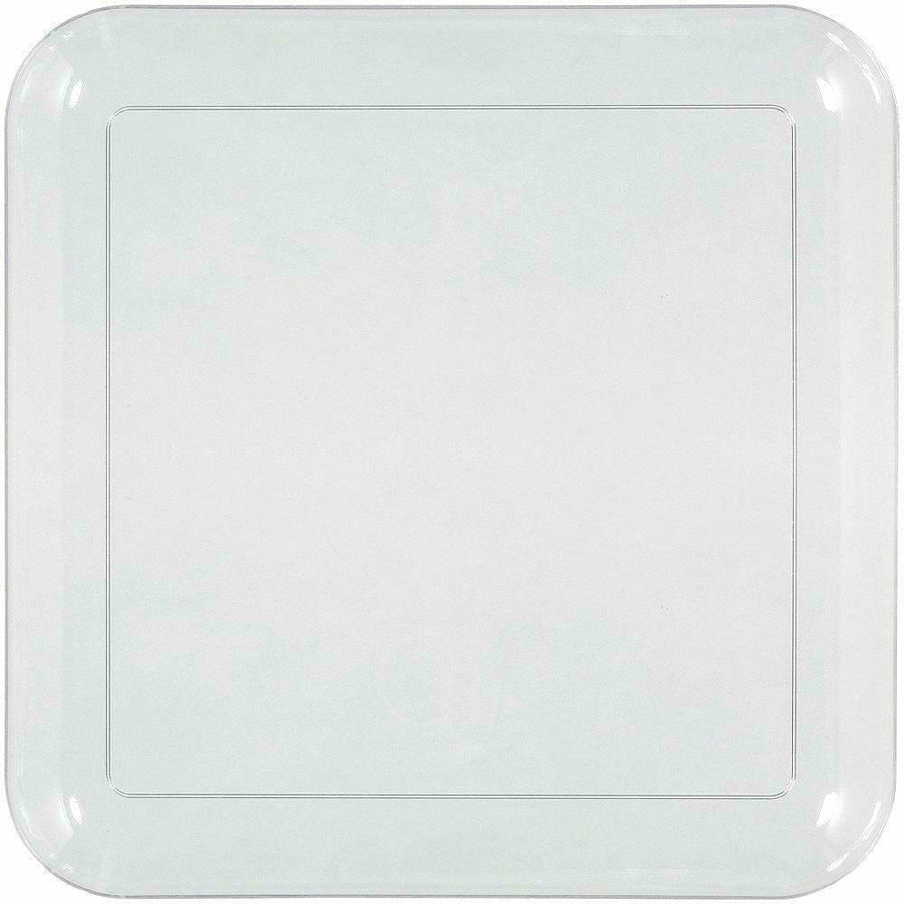 Amscan BASIC Big Party Pack CLEAR Plastic Square Lunch Plates 24ct
