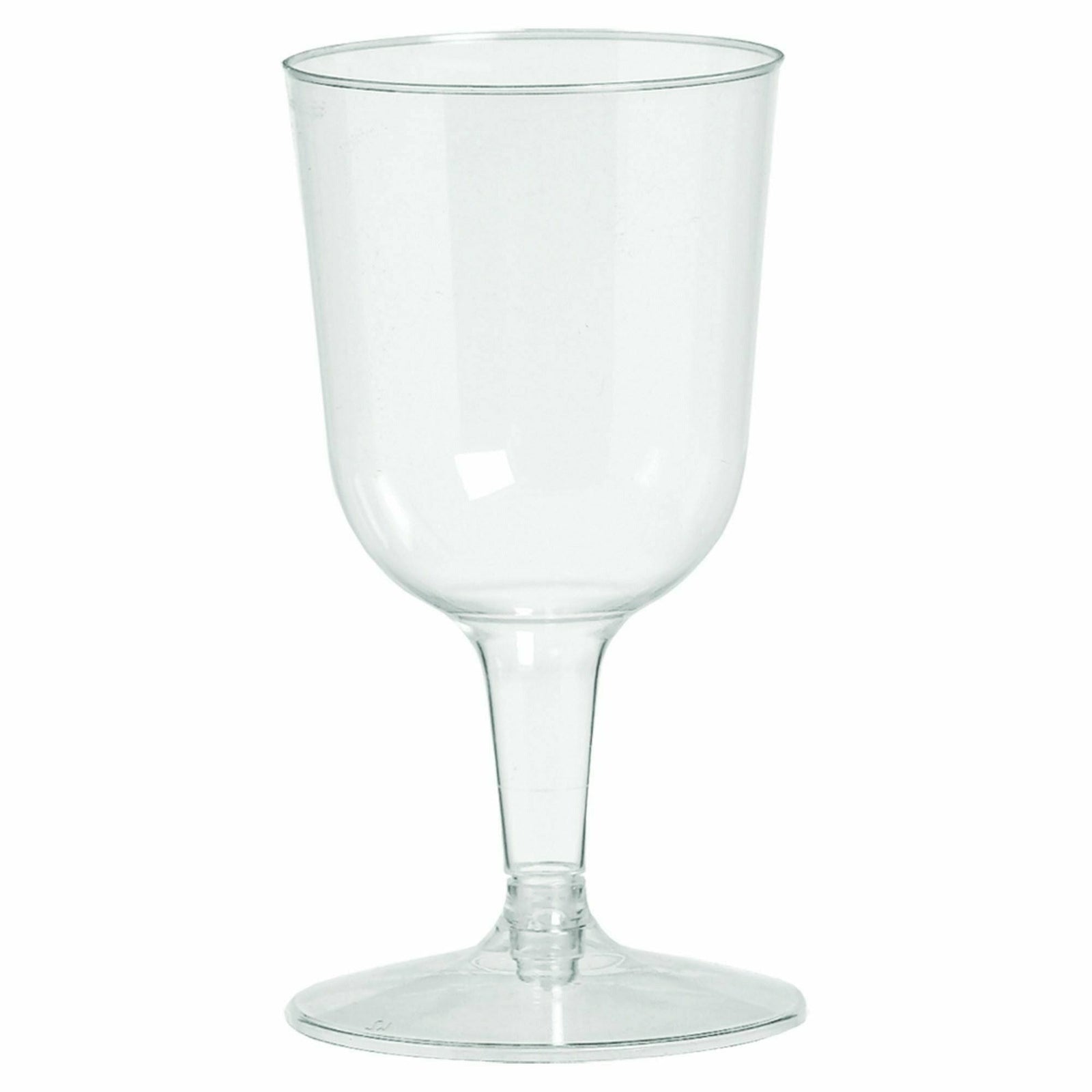 Amscan BASIC Big Party Pack Clear Plastic Wine Glasses, 5 1/2 oz