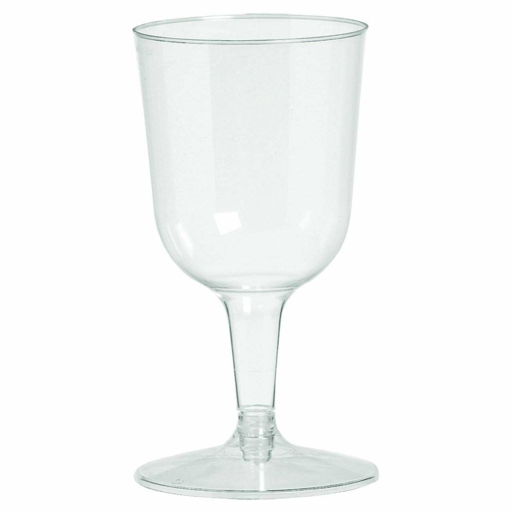 Clear Plastic Wine Glasses, 5.5 ounce, 32-pack