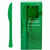 Amscan BASIC Big Party Pack Festive Green Premium Plastic Knives 100ct