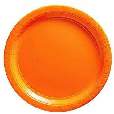 Amscan BASIC Big Party Pack Orange Paper Dessert Plates 50ct
