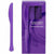 Amscan BASIC Big Party Pack Purple Premium Plastic Knives 100ct