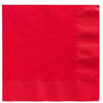 Amscan BASIC Big Party Pack Red Lunch Napkins 125ct