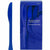 Amscan BASIC Big Party Pack Royal Blue Premium Plastic Knives 100ct