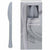 Amscan BASIC Big Party Pack Silver Premium Plastic Knives 100ct