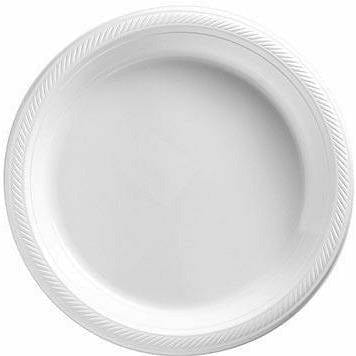 Amscan BASIC Big Party Pack White Plastic Dessert Plates 50ct