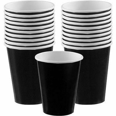 Amscan BASIC Black Paper Cups 20ct
