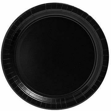 Amscan BASIC Black Paper Dessert Plates 20ct