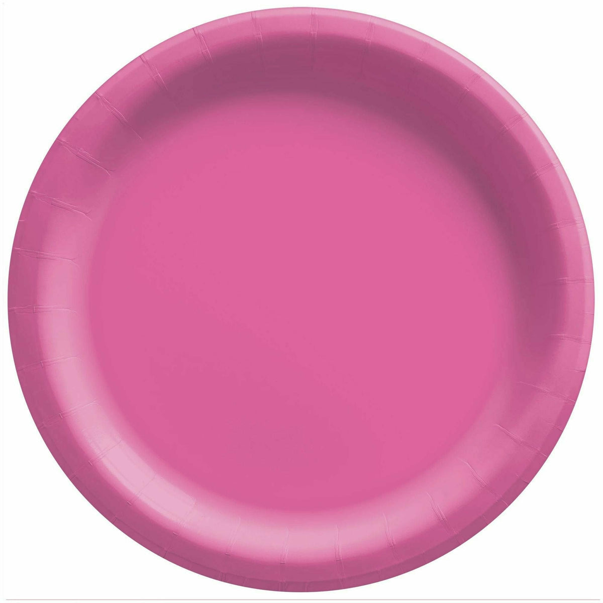 Amscan BASIC Bright Pink - 6 3/4&quot; Round Paper Plates, 50 Ct.