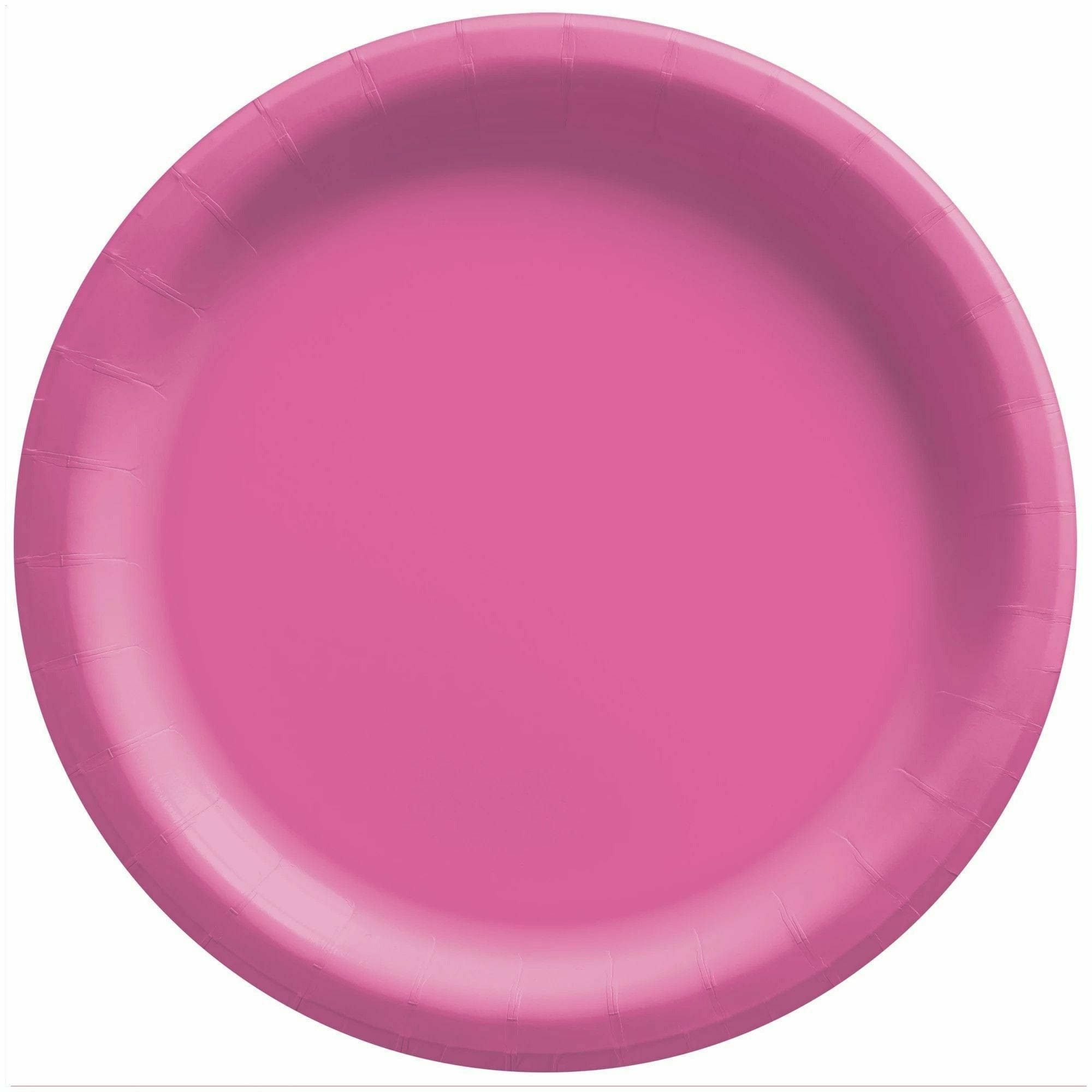 Amscan BASIC Bright Pink - 6 3/4" Round Paper Plates, 50 Ct.