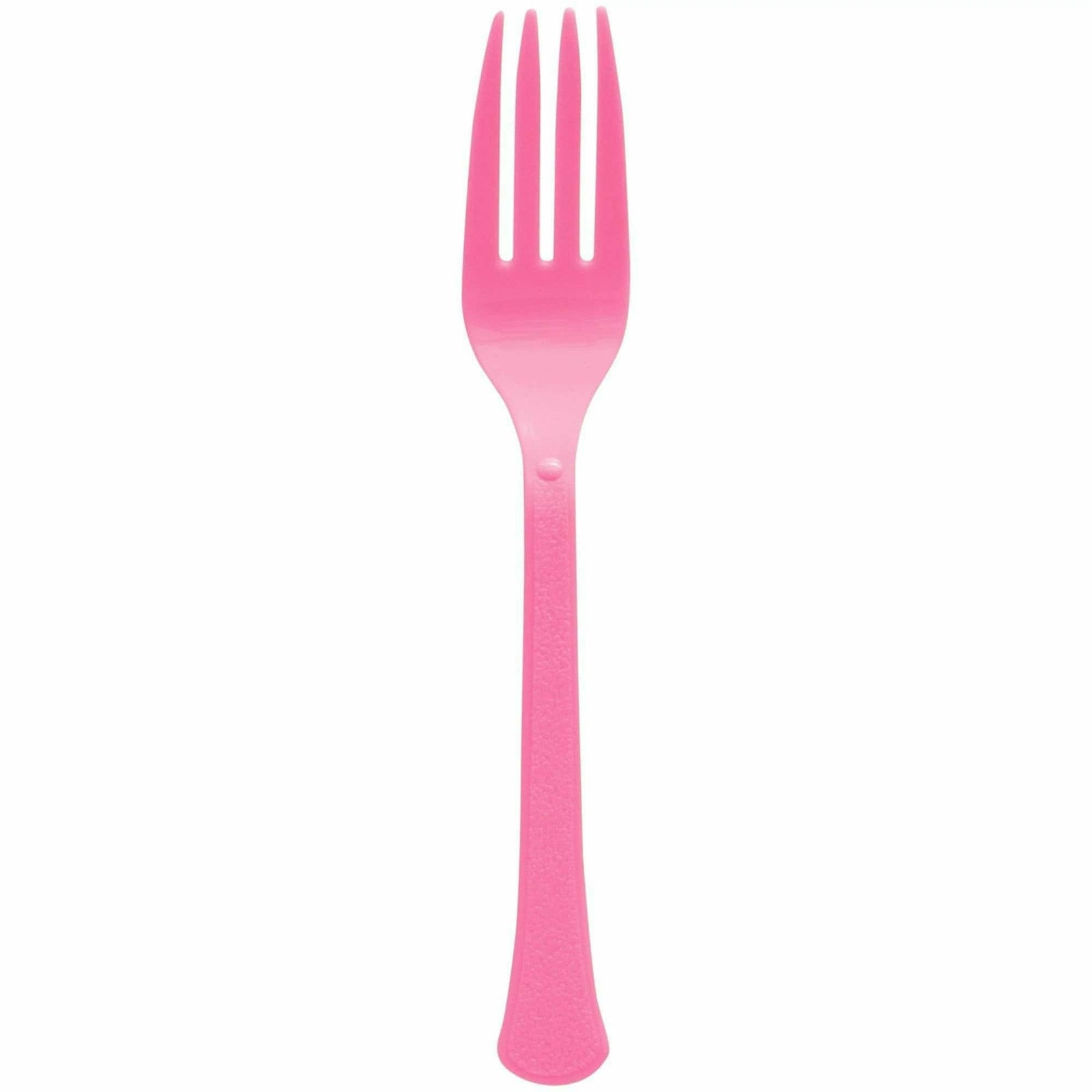 Amscan BASIC Bright Pink - Boxed, Heavy Weight Forks, High Ct.