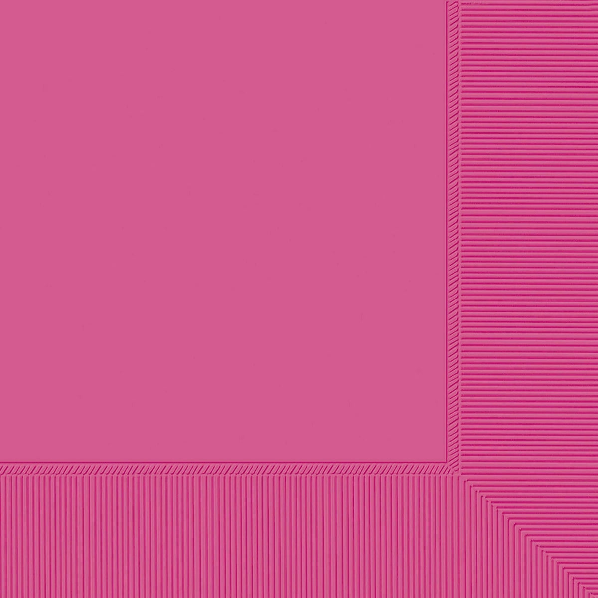 Amscan BASIC Bright Pink - Luncheon Napkins, 100 Ct.