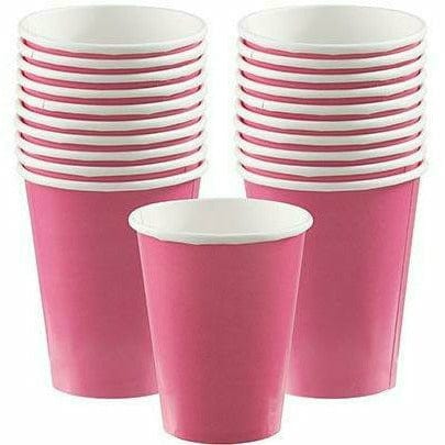 Amscan BASIC Bright Pink Paper Cups 20ct